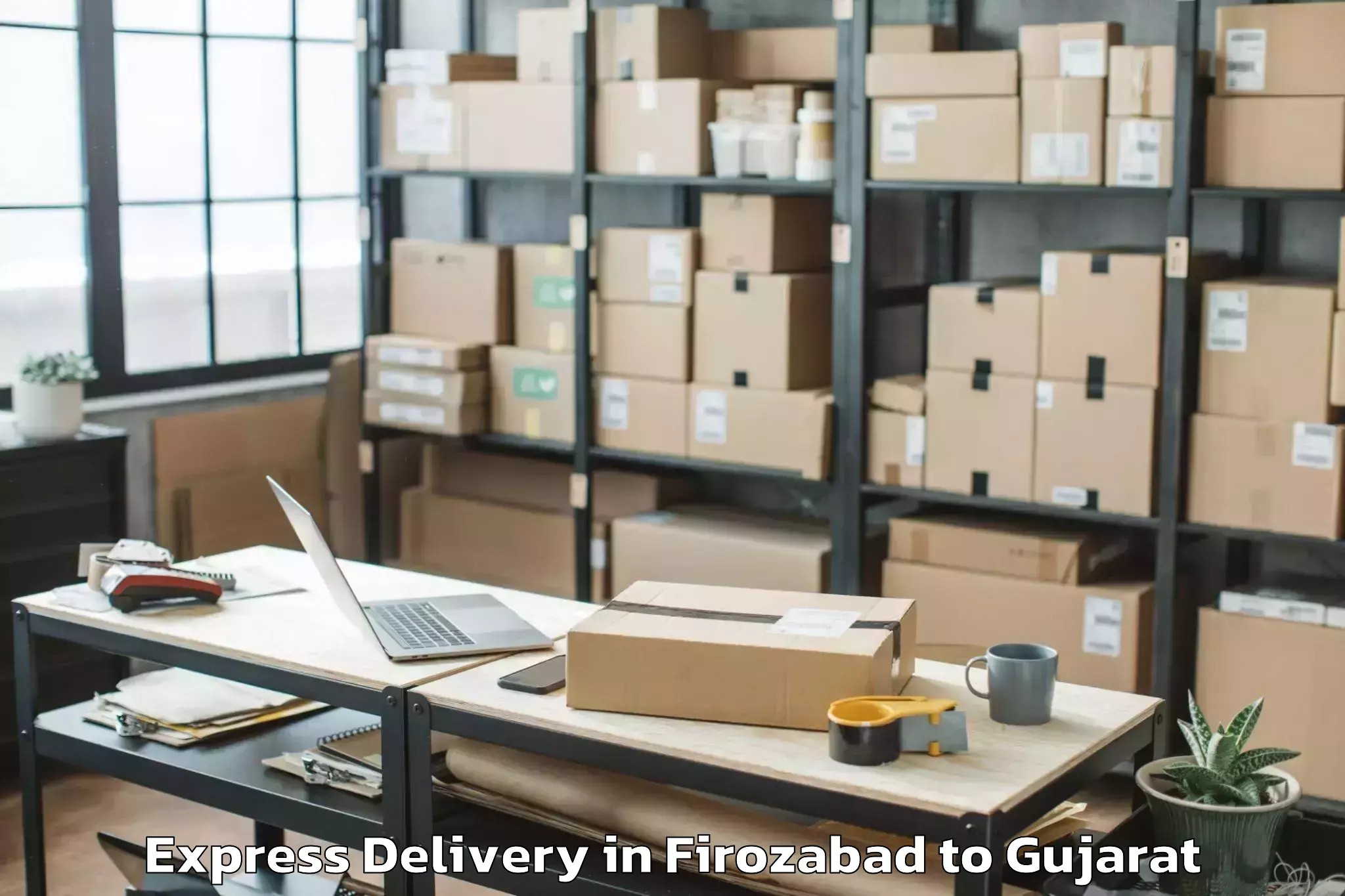 Reliable Firozabad to Gussar Express Delivery